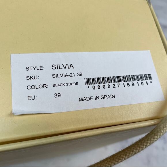 LoQ Silvia Black Suede Low Heel Ankle Boots NWB Pointed Toe Sz 39 - Picture 9 of 9